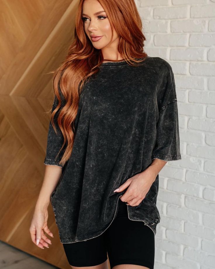 Unisex Acid Washed Oversized Tee