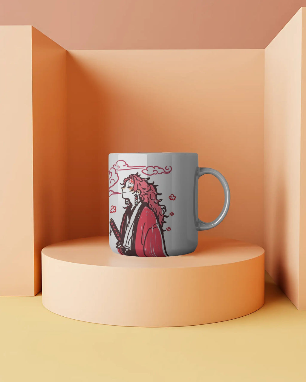 Demon Slayer White Coffee Mug