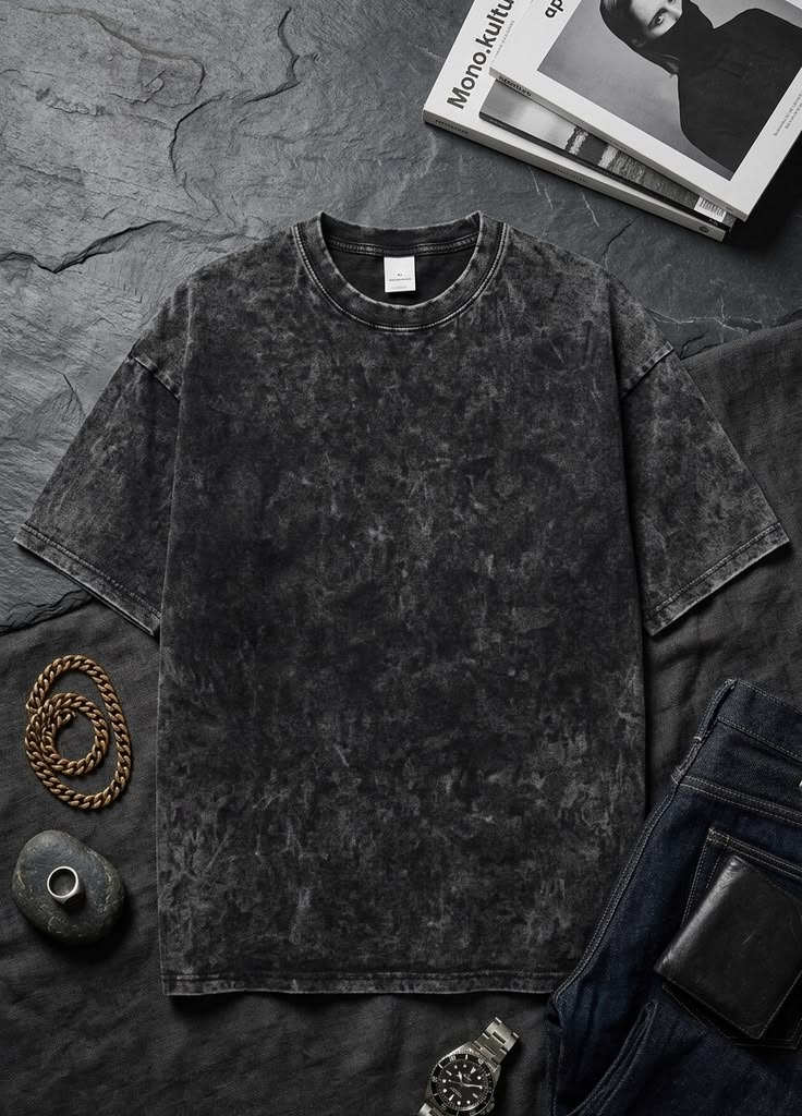 Unisex Acid Washed Oversized Tee
