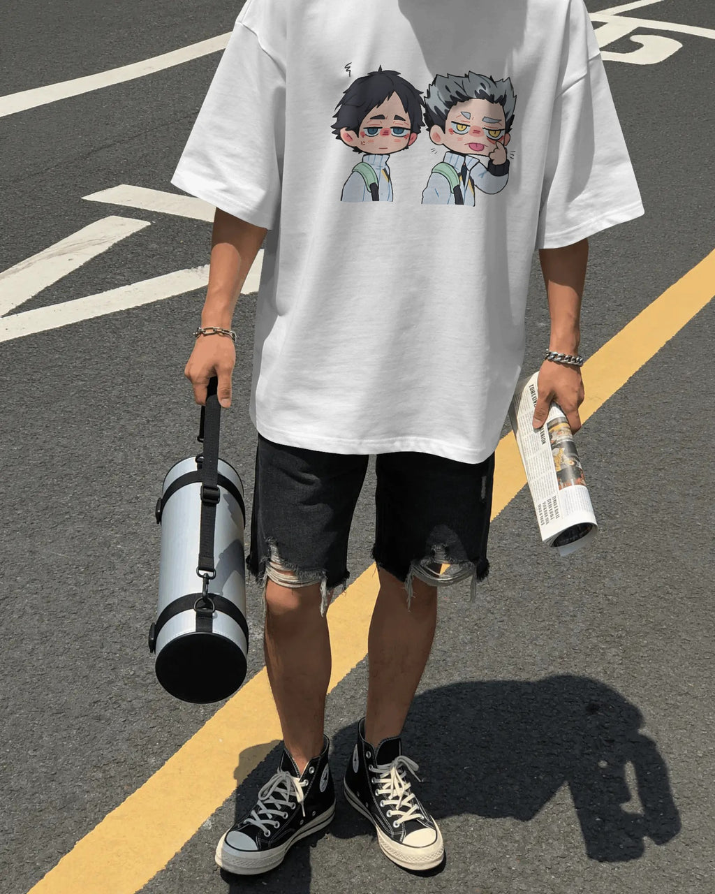 Bokuto X Akaashi Unisex Oversized T-Shirt || 260 GSM