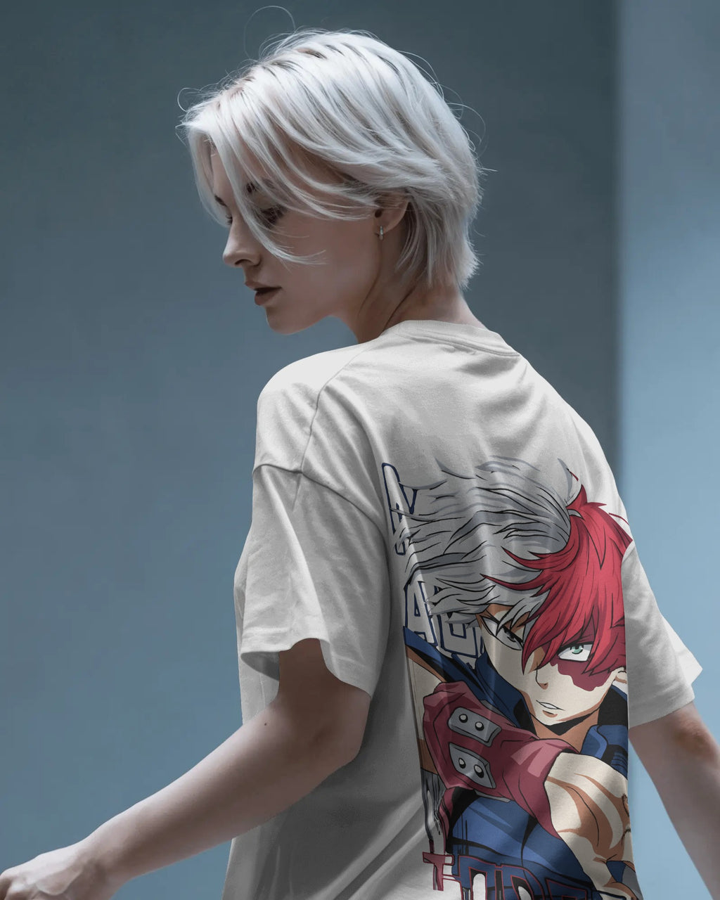 Todoroki Ice and Flame Unisex Oversized T-Shirt || 260 GSM