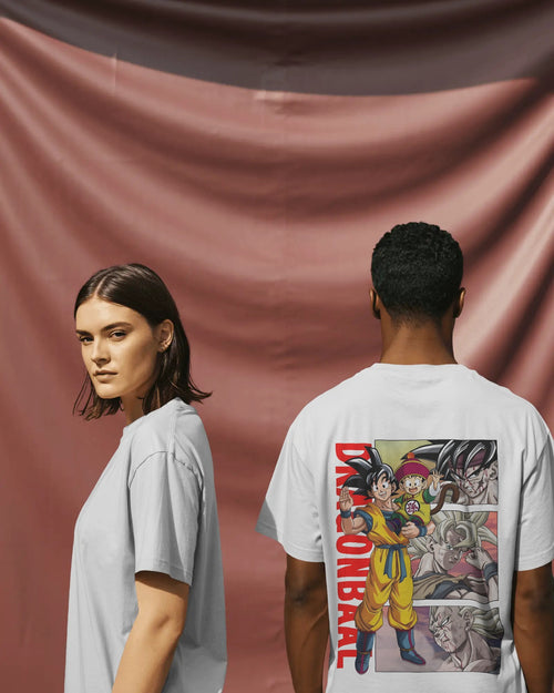 Bardock X Goku Unisex Oversized T-Shirt || 260 GSM