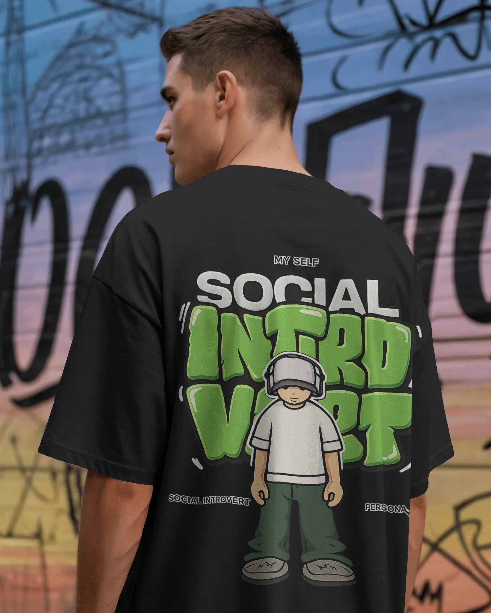 A Social Introvert Unisex Oversized T-Shirt || 260 GSM
