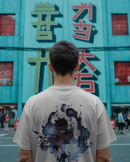 Dabi Blu Flame Unisex Oversized T-Shirt  || 260 GSM