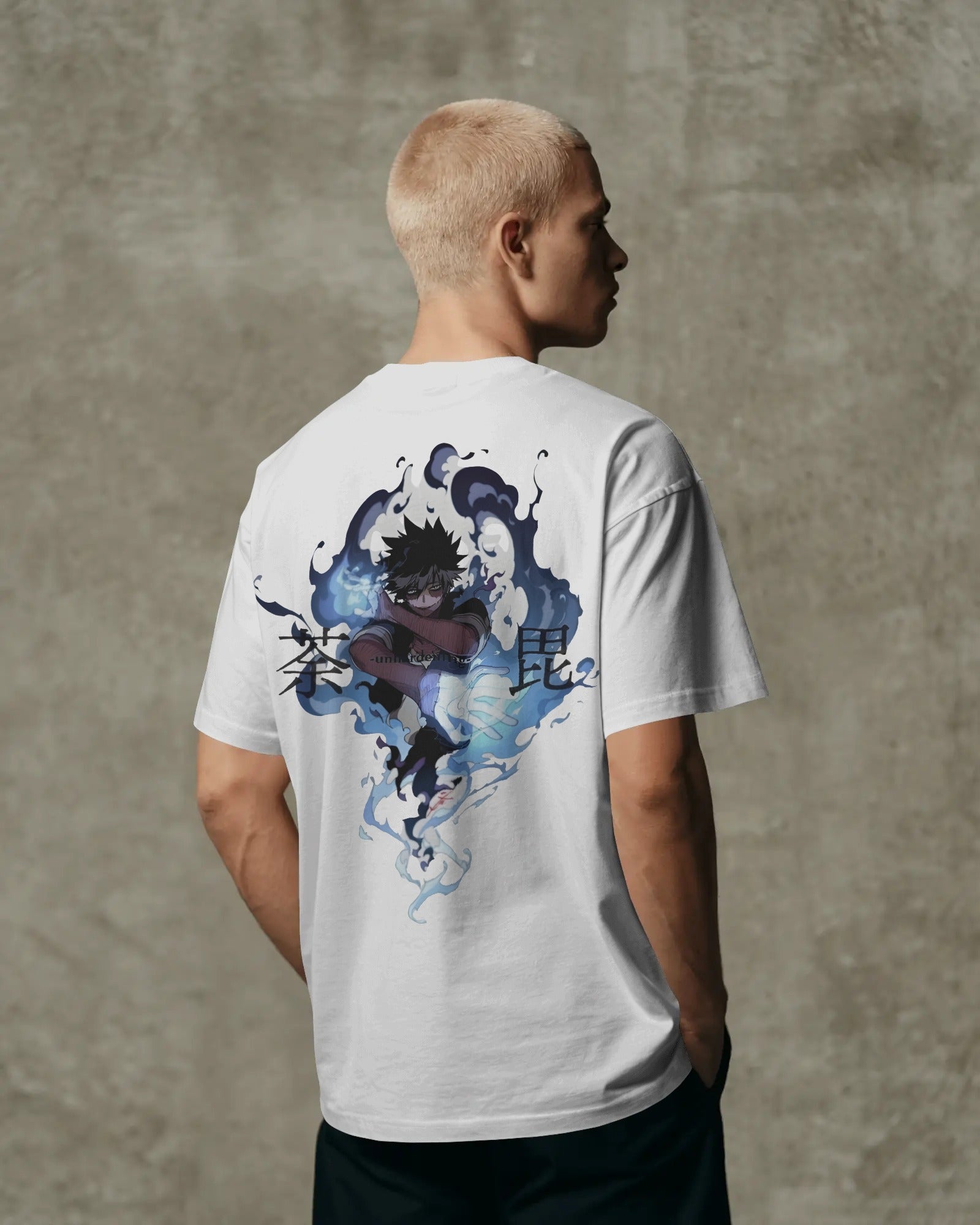 Dabi Blu Flame Unisex Oversized T-Shirt  || 260 GSM