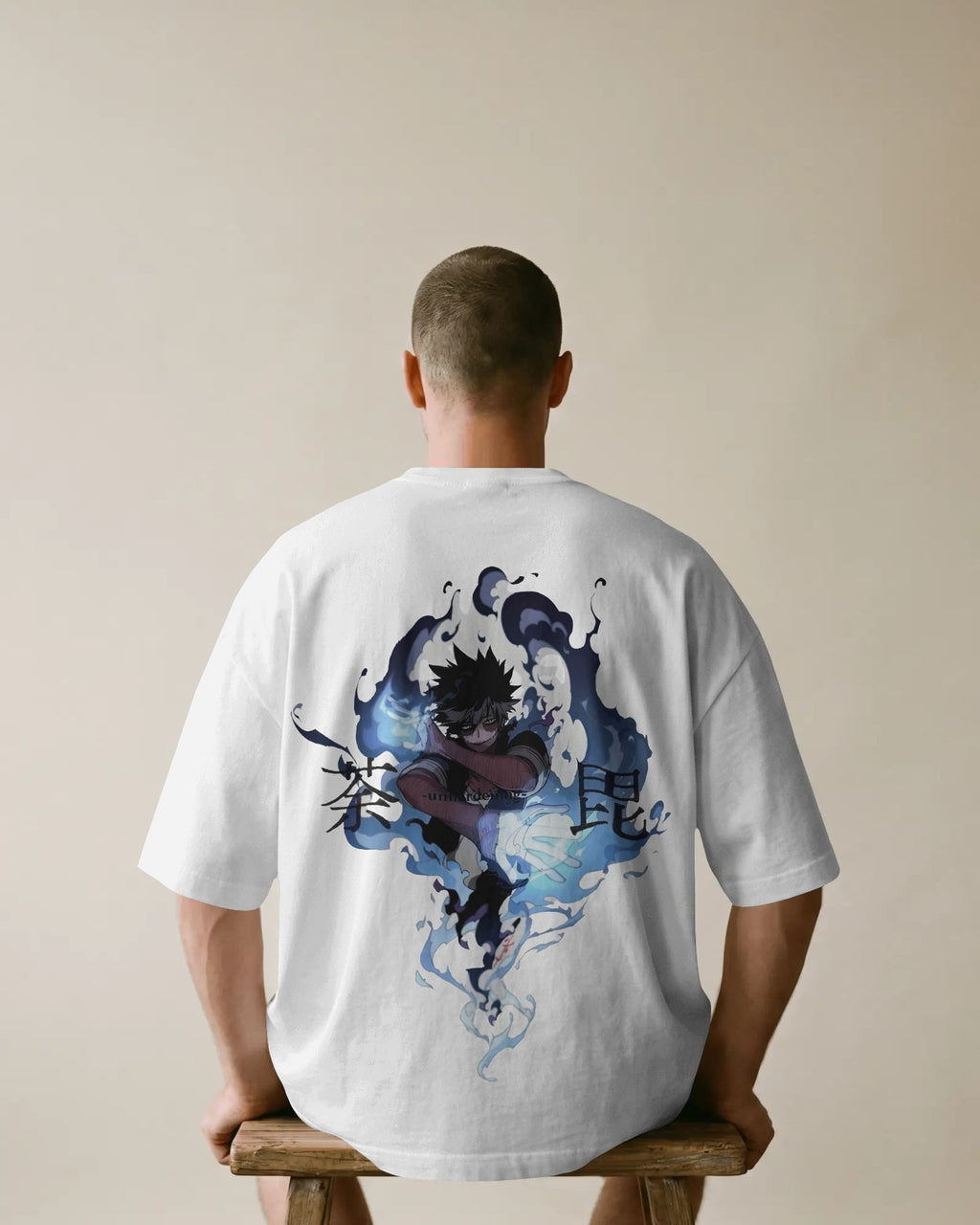 Dabi Blu Flame Unisex Oversized T-Shirt  || 260 GSM