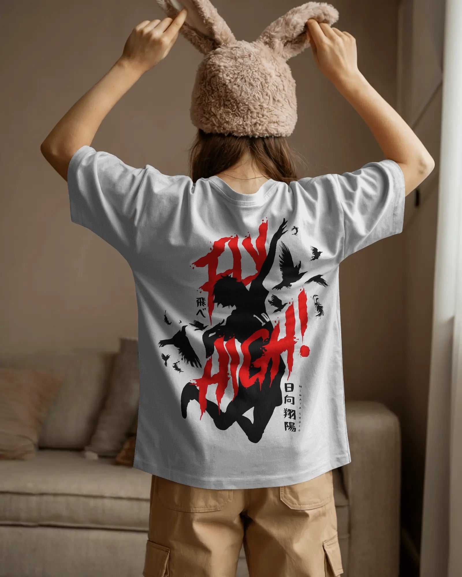 Haikyuu Fly High Unisex Oversized T-Shirt || 260 GSM