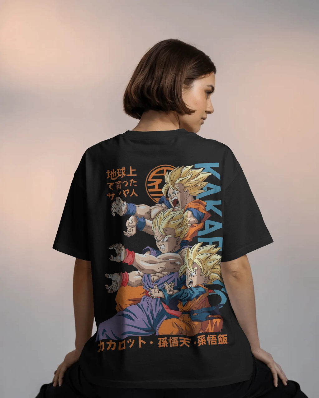Goku X family || Dragon ball Unisex Oversized T-Shirt || 260 GSM