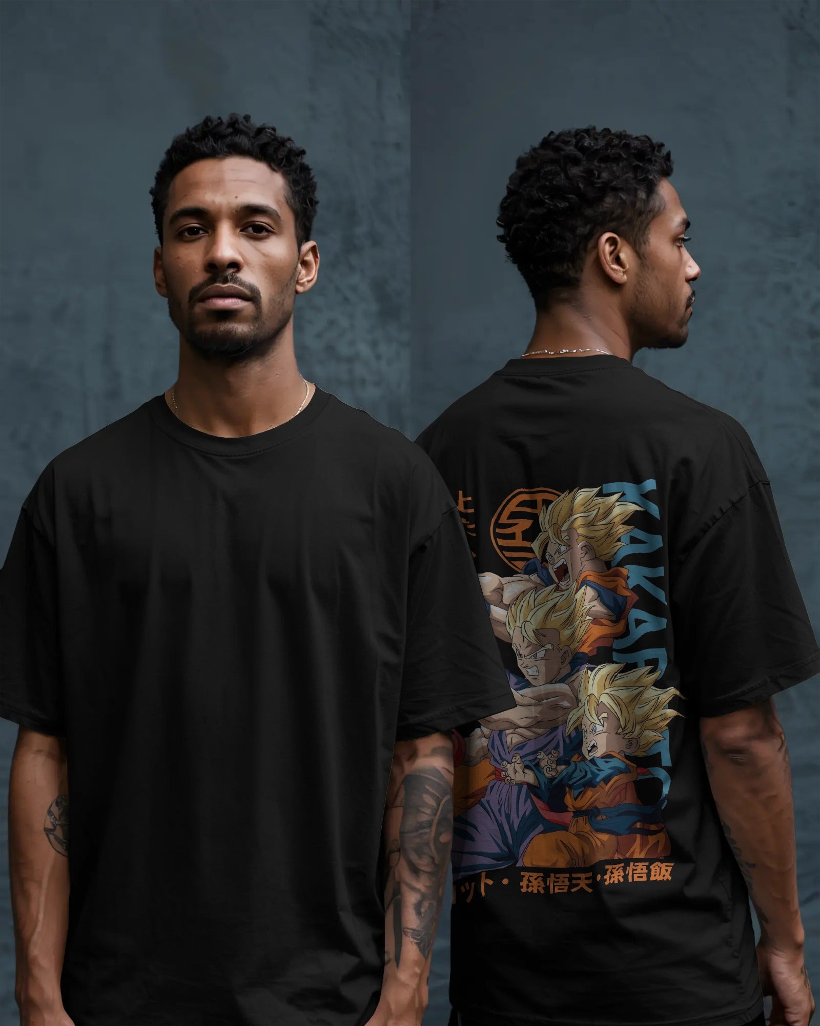 Goku X family || Dragon ball Unisex Oversized T-Shirt || 260 GSM