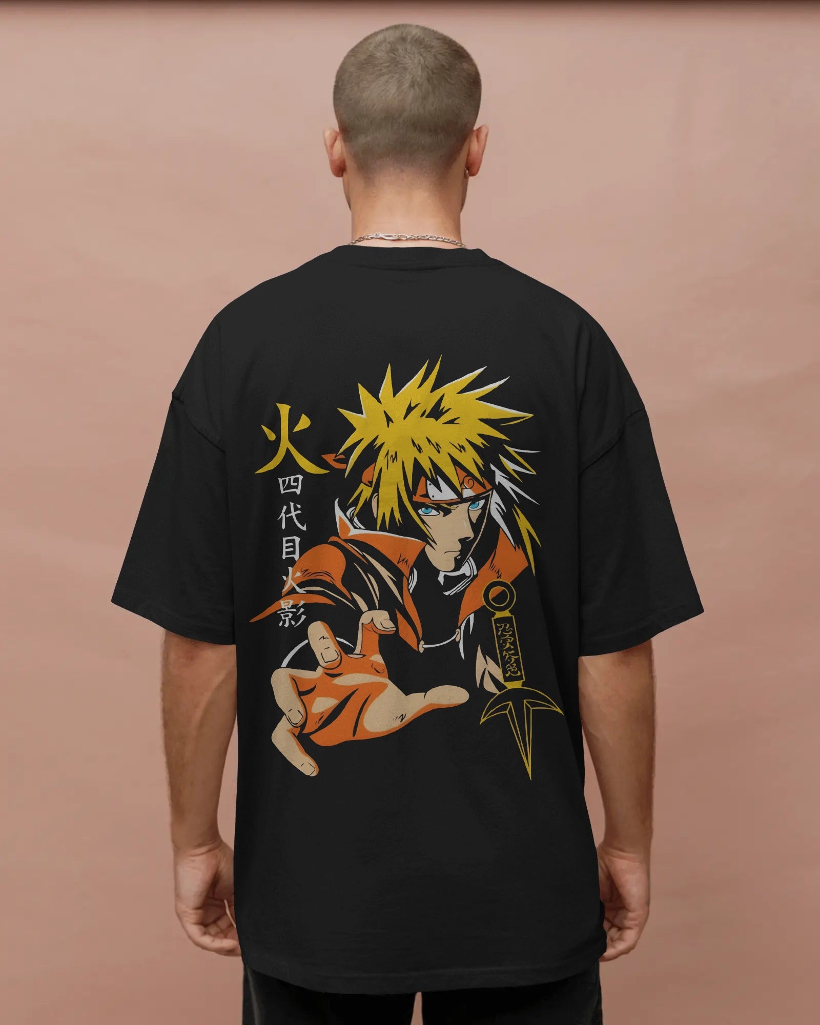 Minato Yellow Flash Unisex Oversized T-Shirt || 260 GSM