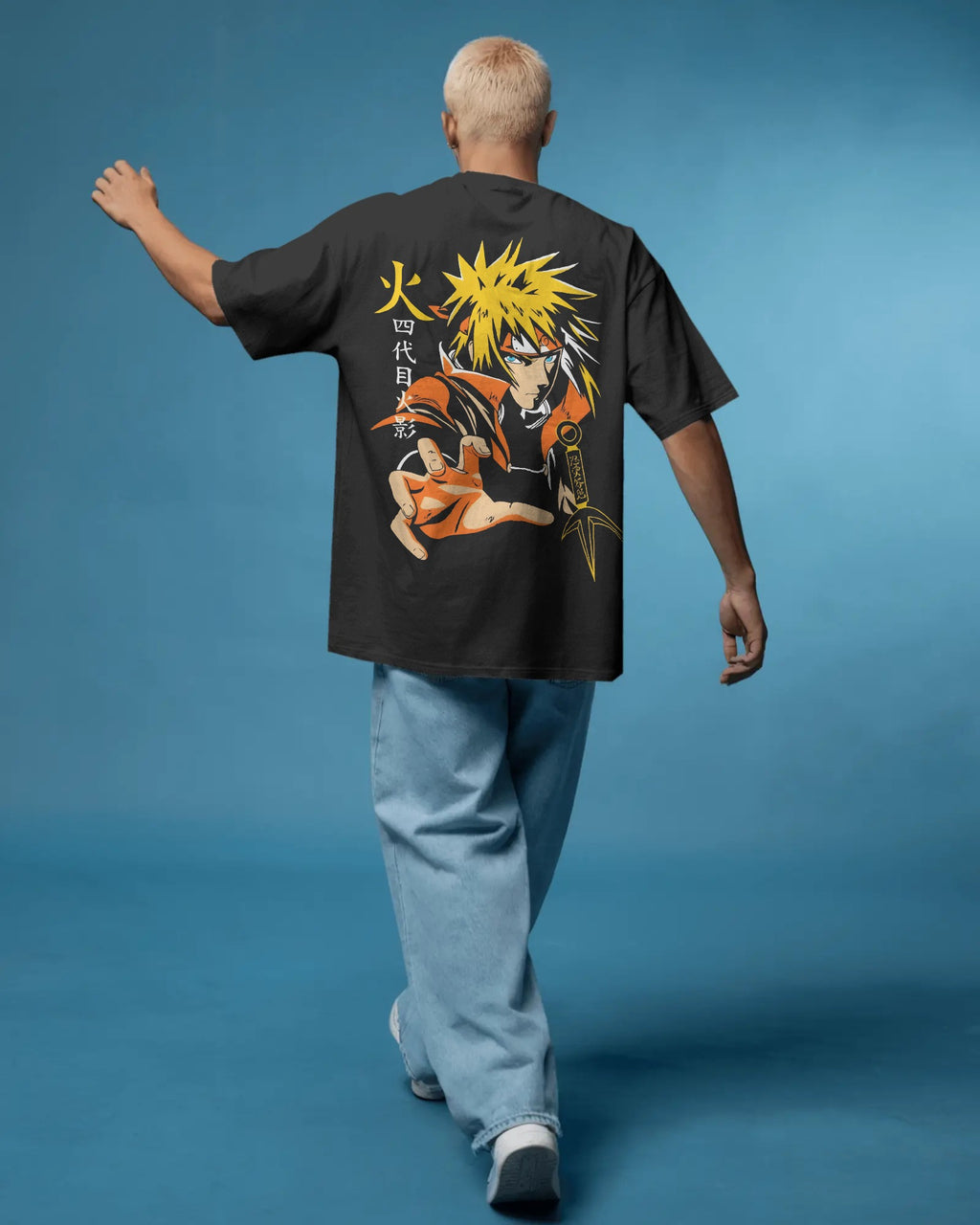 Minato Yellow Flash Unisex Oversized T-Shirt || 260 GSM