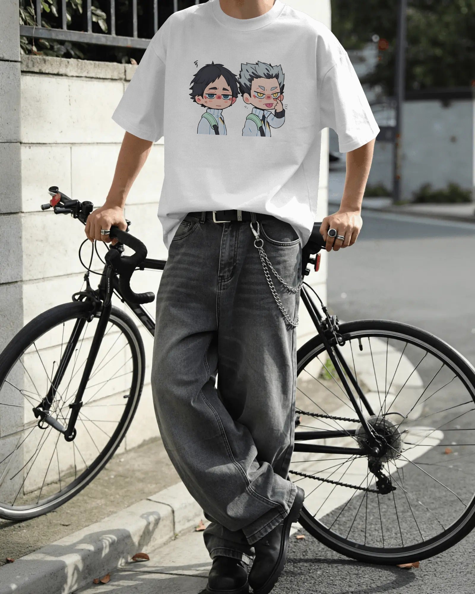 Bokuto X Akaashi Unisex Oversized T-Shirt || 260 GSM