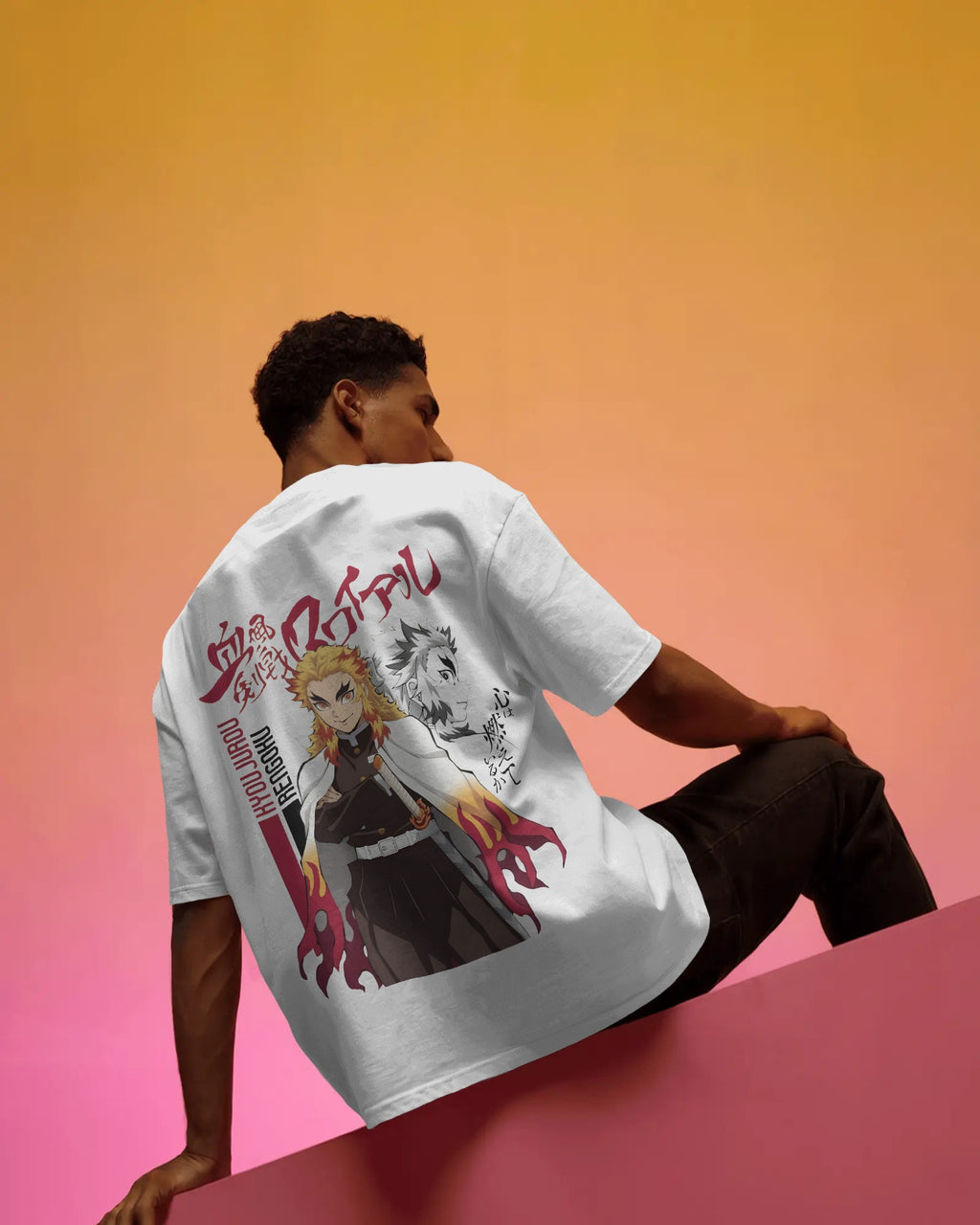 Kyujiro Rengoku Unisex Oversized T-Shirt || 260 GSM