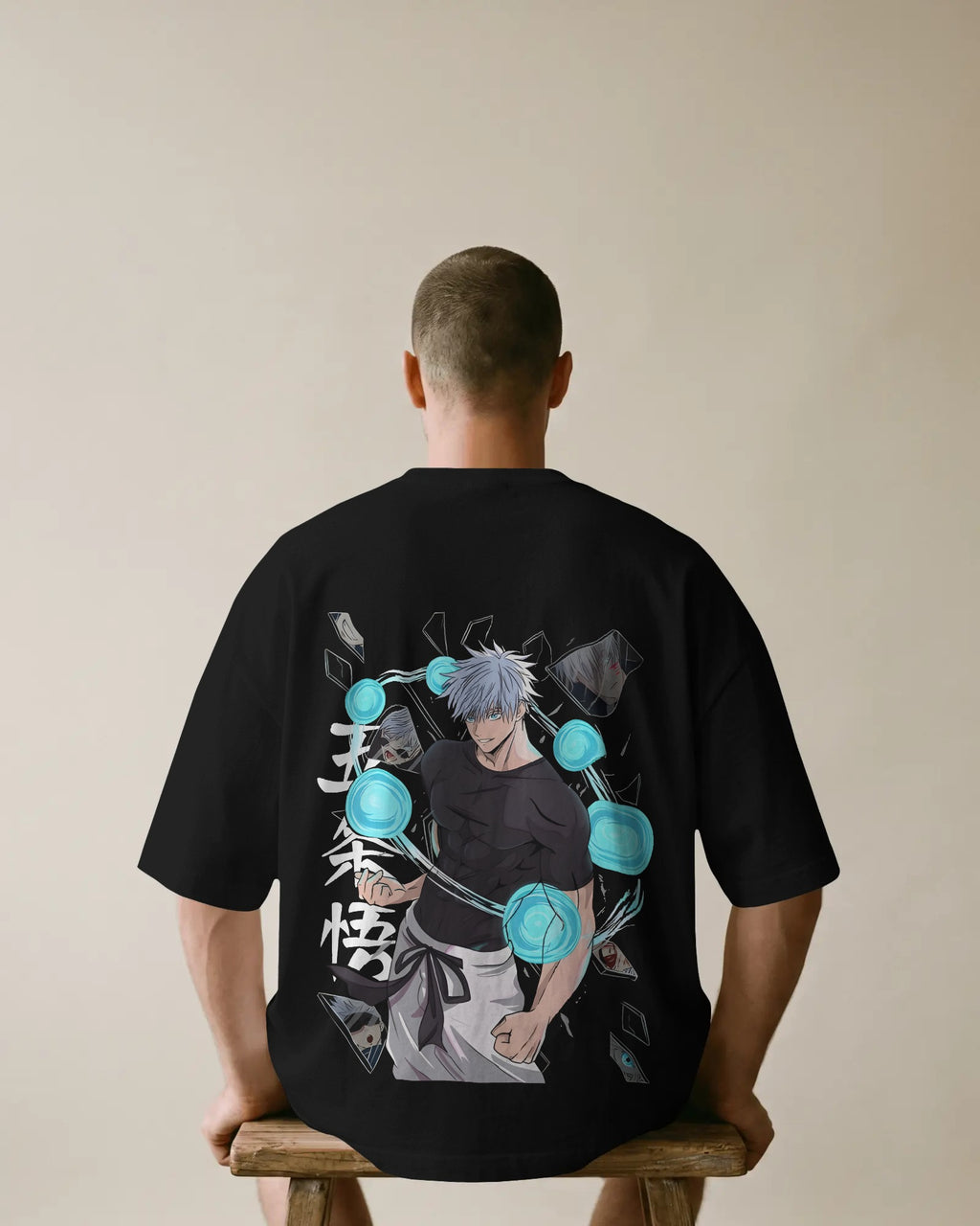 Six Eyes Sorcerers Unisex Oversized T-Shirt || 260 GSM