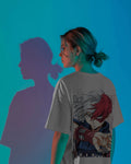 Todoroki Ice and Flame Unisex Oversized T-Shirt || 260 GSM