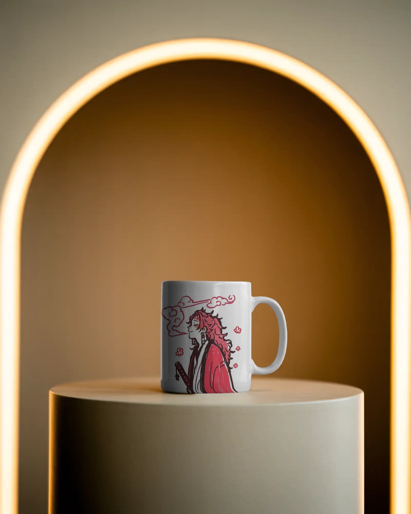 Demon Slayer White Coffee Mug